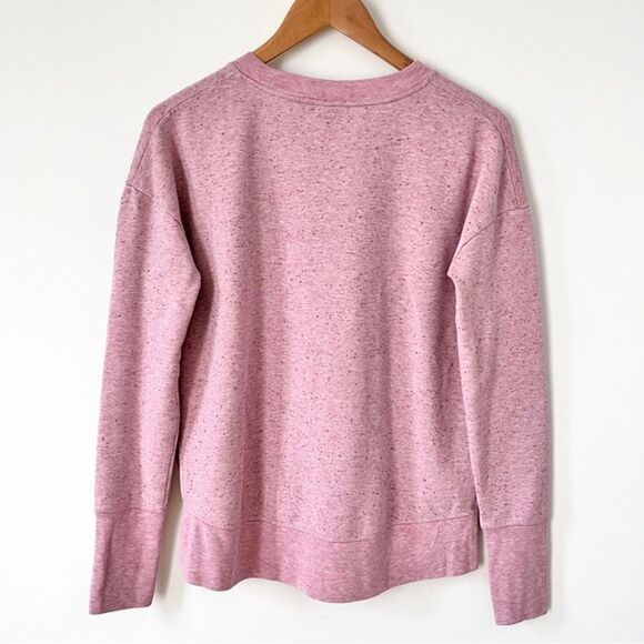 Athleta Pink Speckled Tencel Lyocell Blend Sweatshirt XXS Soft Relaxed Fit - Picture 6 of 9